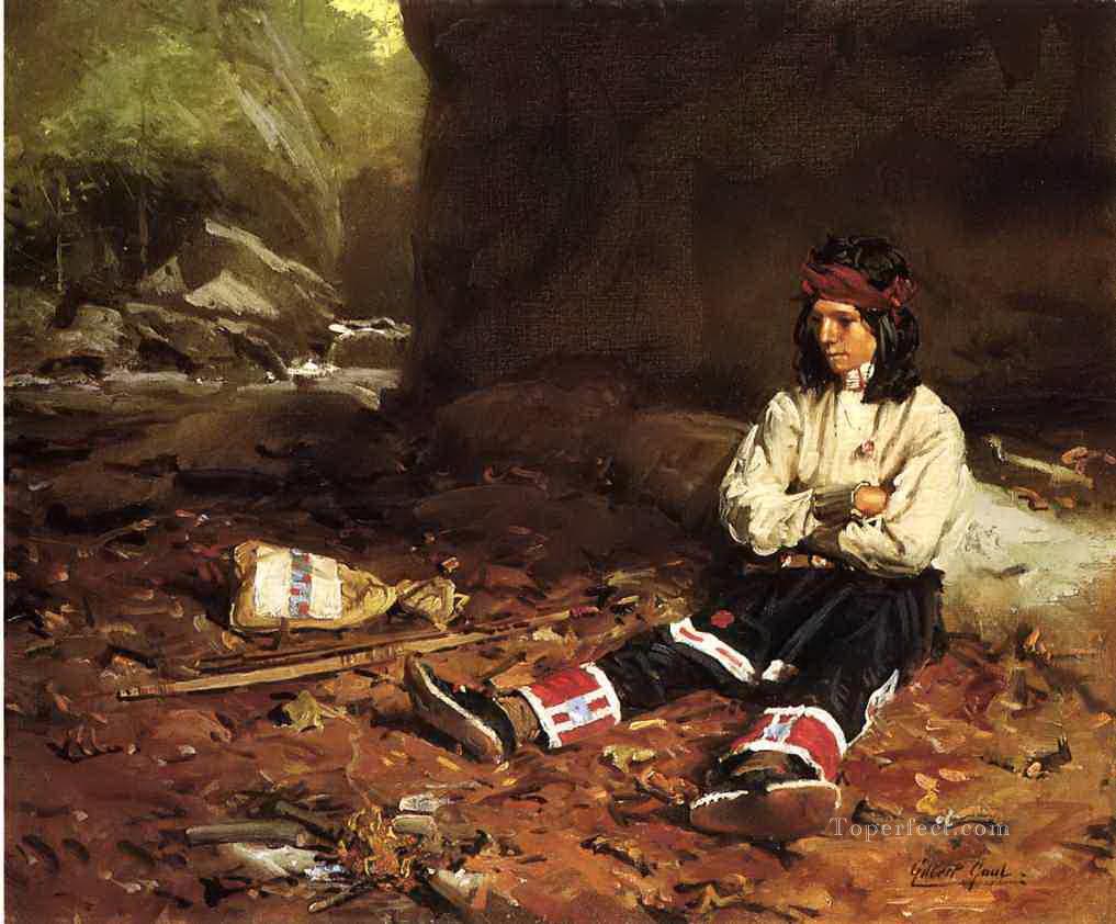 William Gilbert Gaul xx Le jeune chasseur Indiana Peintures à l'huile